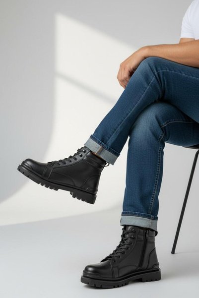 Cozi company Cizme casual din piele naturală, confortabile și ușoare, rezistente la apă