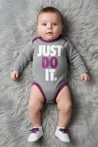 Nike Toddlers Boy 3 Packs Long Sleeve Bodysuit Set, Multicolor