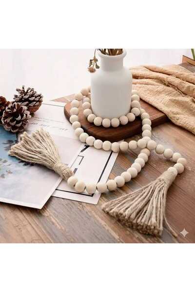 diclecollection 75 cm Wooden Natural Beaded Decorative Multi-Purpose Ornament...
