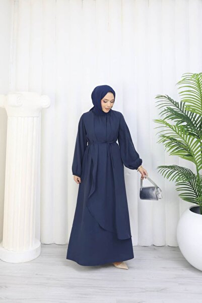 ankanoor Modal Gathered Collar Flounce Dress Anka264069