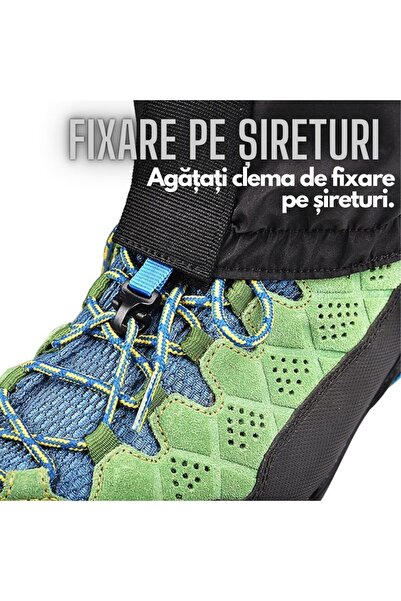 Hipolar Parazapezi Impermeabile Elastice, Unisex, Ajustabile cu Dublu Sistem de Prindere, Negru