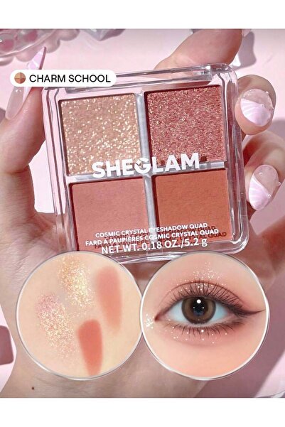SHEGLAM Göz Farı Paleti - Cosmic Crystal Higher Self 4'lü Işıltılı ve Mat Ren...