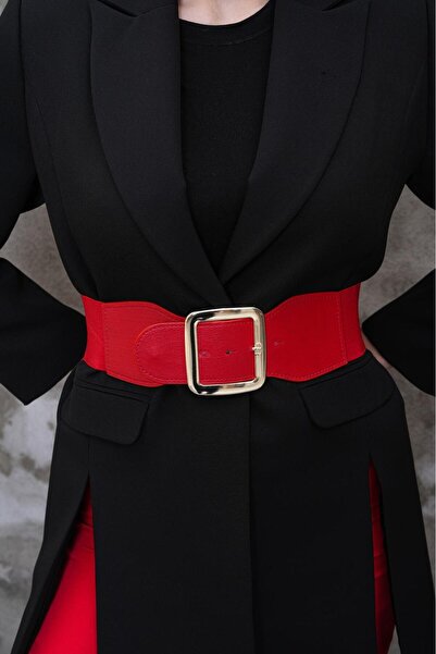 Desre Moda Gold Tokalı Korse Kemer Elbise Kemeri Lastikli Kemer Ceket Kemeri ...