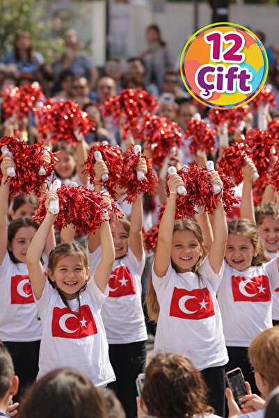 TOYFEST PonPon Металевий Блискучий Бордовий Amigo З палицею Міцний Легкий Убо...