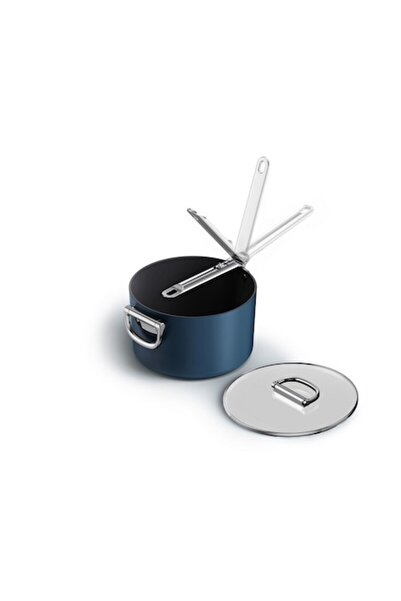Joseph Joseph Pot, 23 cm, with lid, aluminum, ceramic