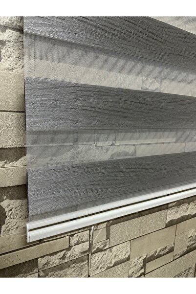 PERDECİNİZ GRİ SİMLİ DESENLİ ZEBRA PERDE ALÜMİNYUM KASA İMALATTAN SATIŞ EnxBo...