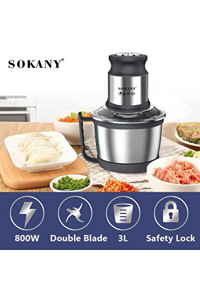 Generic SOKANY 800W Electric Food Chopper – Stainless Steel Multi-Functional ...