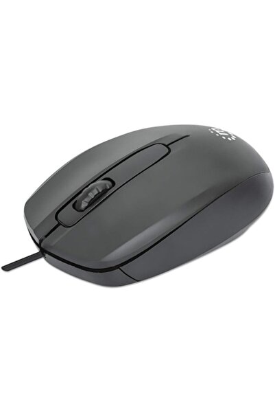 MANHATTAN Οπτική θύρα USB Comfort II 3 κουμπιά 1000dpi μαύρο