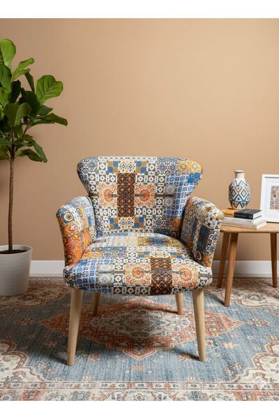 VENQM Figürlü Desenli Berjer