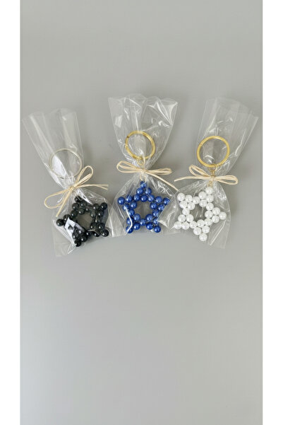 MY VİNTAGE 25Pcs Star Beads Keychain Birthday Promise Engagement Wedding