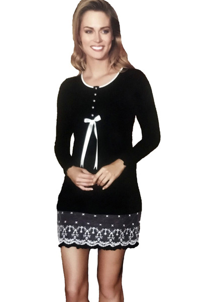 Difolia Şahinler women's zakkum lace nightgown 21809