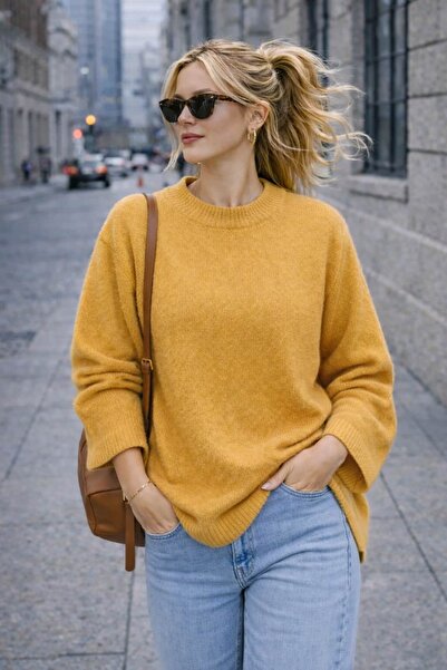 bb butik basic سترة ميلوني طويلة أساسية M3252