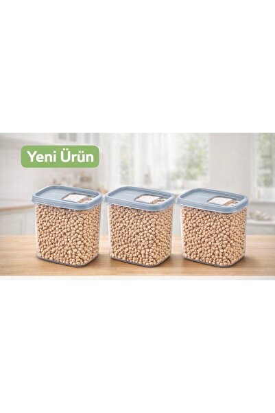 4AFACANÇEKİRGE Gree Home Sliding Food Container 2.4 Liters 3 Pieces