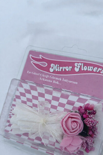 Mini Buket Mirror Flowers Sevgililer Günü Dekoratif Çiçek Süsü -Arkası Aynalı