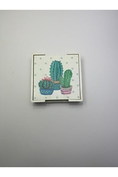 Nacario Nrcrioshop Set of 6 Wooden Coasters (Boxed - Cactus Patterned) 1201248