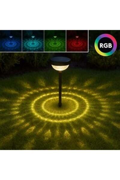 SHOPIENS Black Solar Stick Lantern with RGBW Light 36 cm