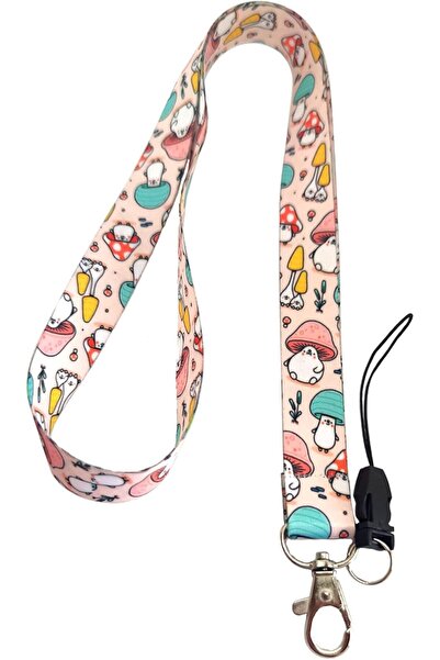 Nacario Nrcrioshop Mantar Patterned Neck Rope Phone Strap Lanyard 1201248