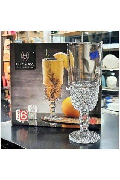 Nacario Nrcrioshop 6-Piece Cocktail Glass Goblet - 220 ml Beverage Glasses Cr...