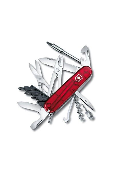 Victorinox Instrument Cyber ​​M 1.7725.T, 91 mm, roșu transparent