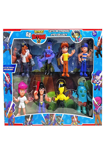 Retoys Brawl Stars 8'li Figür Karakter Oyuncak 9cm