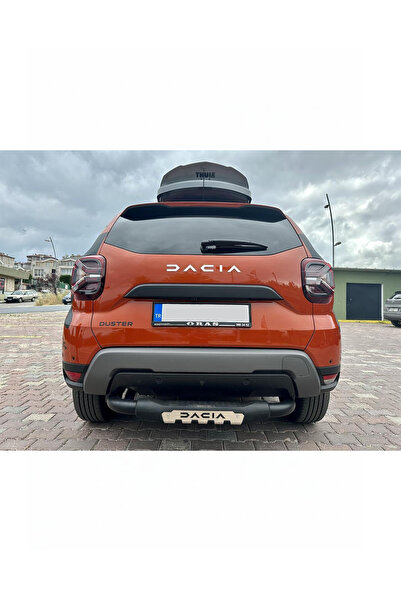 TMZ Garage DACIA DUSTER 2010+ ARKA TAMPON KORUMA DEMİRİ SİYAH | DUSTER YAZILI...