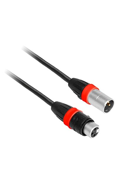 Afx Cablu de microfon profesional, DMX, IP65, XLR mascul-femelă, 10m