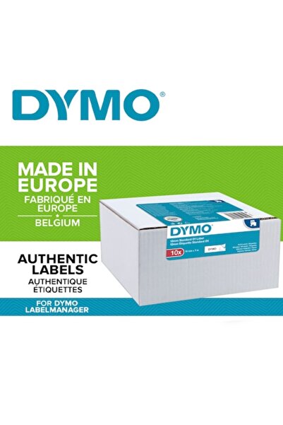 Dymo 45013 Etichete LabelManager D1, 12mm x 7m, Negru/Alb, 10 buc/set