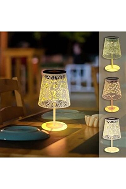 SHOPIENS Table Solar Lantern with Perforated Shade in 3 Different Colors Ø10 ...
