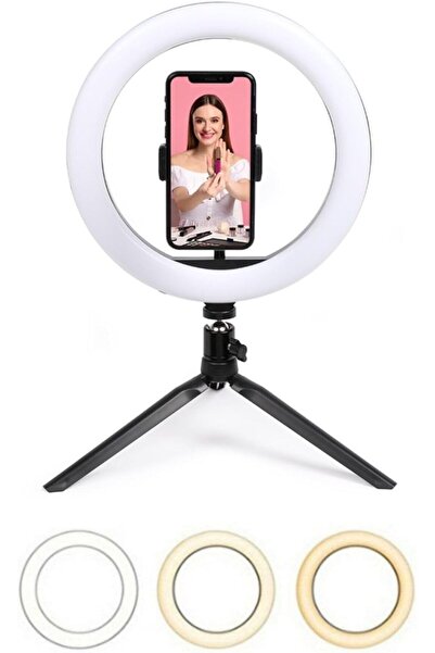 SOMIC 10 inç 20cm Youtube Instagram Tiktok Selfie Stüdyo Video Fotoğraf Ring ...