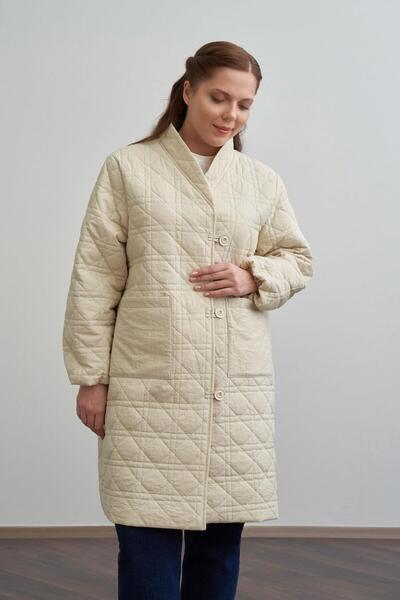 ALLDAY Beige Quilted Coat