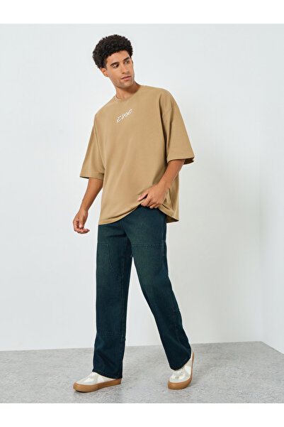 Styli Men Tinted Wash Oversized Jeans