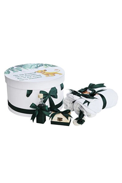 Flashmarket Trusou botez Baietel 8 piese cu Leu Jungla Verde – Set complet bo...