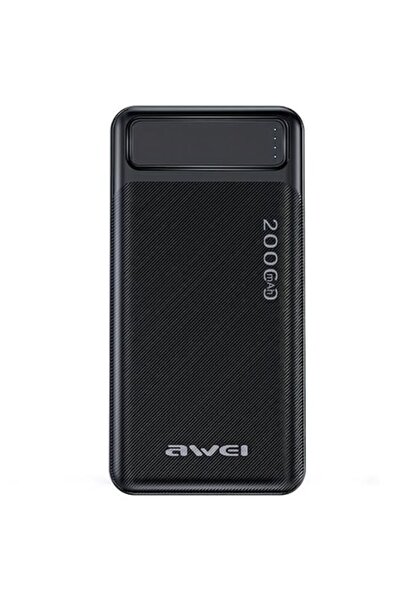 AWEI Baterie externă portabilă P6K, 20000 mAh, 2xUSB, 1xMicroUSB, Display LED...