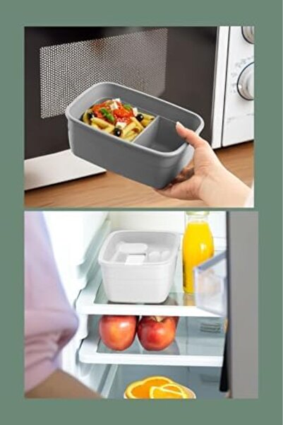 Nacario Nrcrioshop 3194 Vacuum Sealed Lunch Box with Spoon, Fork, Sauce Conta...