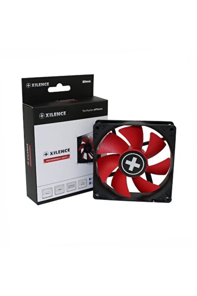 Xilence PC Fan XPF80.R.PWM, PWM Function, 80 mm, Black/Red