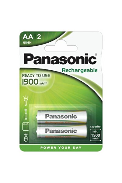 PANASONIC Σετ 2 επαναφορτιζόμενων μπαταριών AA 1900 mAh 1,2 V Ni-Mh -