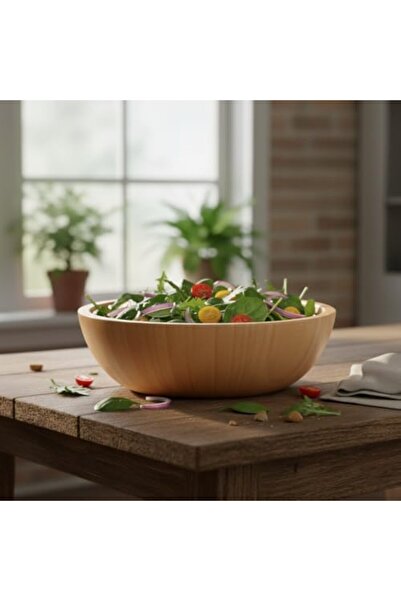 Nacario وعاء سلطة ناركريو شوب الطبيعي بامبو - خيارات بقطر 20 سم و25 سم، مصنوع...