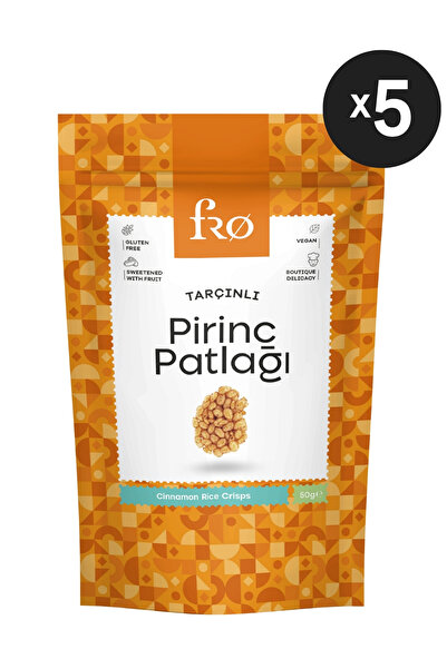 5'li Tarçınlı Pirinç Patlağı Glutensiz Vegan Şekersiz Sağlıklı Atıştırmalık 5x50gr