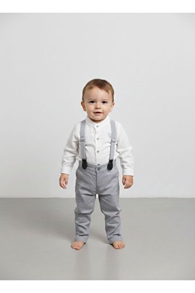 Butik ERKEK BEBEK PANTOLON ASKILI %100 PAMUKLU ÖZEL GÜN TAKIMI