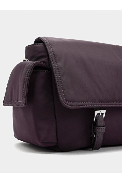 PARFOIS Kapaklı Teknik Kumaş Çapraz Askılı Çanta