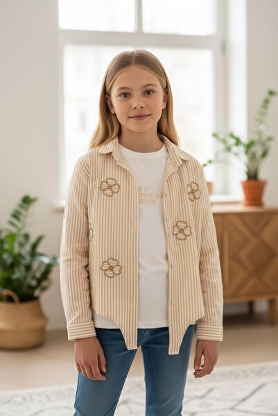 Balgüneş Tekstil Genç Kız Bağlamalı Gömlek Tişört 2'li Takım