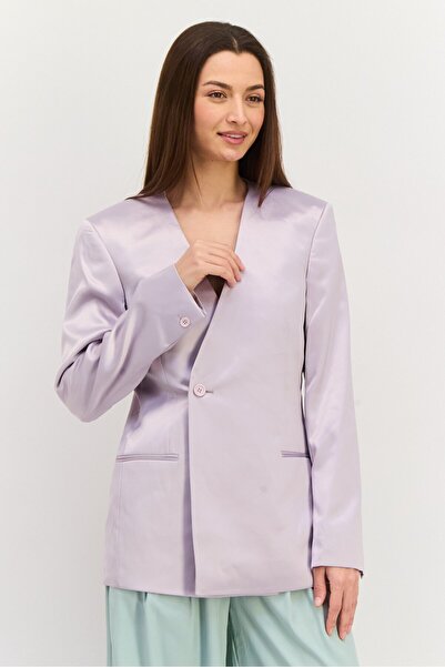 ASOS Design Women Regular Fit Plain Semi Formal Blazer, Lilac