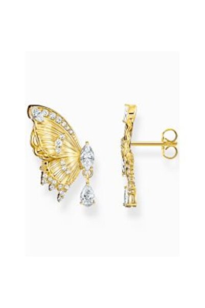 Thomas Sabo H2328-414-14 ear studs butterfly with stones gold plated Ladies