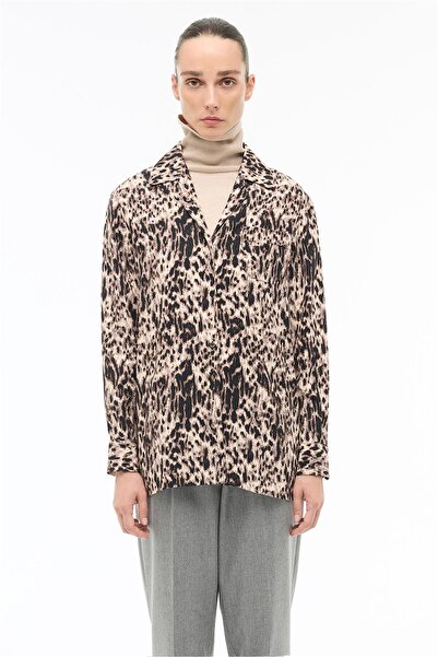 Perspective Brown Classic Collared Shirt