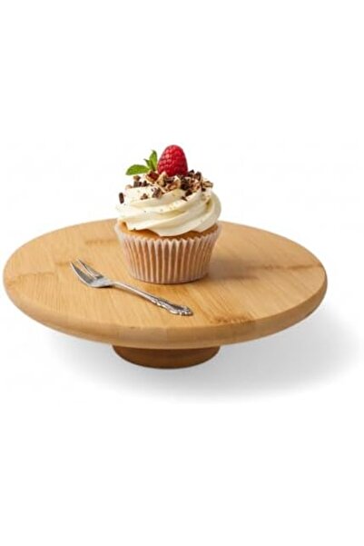 Nacario Nrcrioshop High Bamboo Presentation Plate with Stand |   Bamboo Prese...