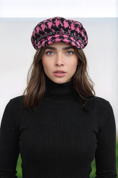 MAMAYAGA Women's Patterned Chain Detailed Sporty Stylish Woodcutter Unisex St...