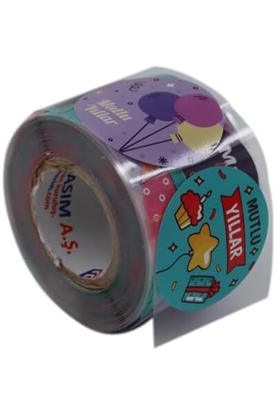 Nacario Nrcrioshop Happy Birthday Tag 5cm in Diameter 500 Pieces, for Birthda...