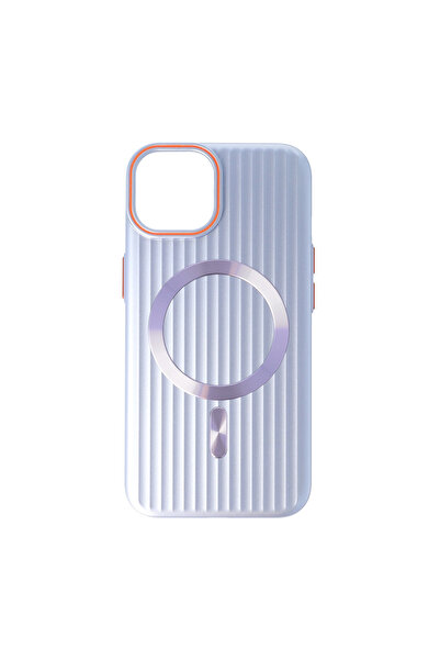 SEP Husa PC Metallic Lines Magsafe Apple iPhone 14 Lavanda