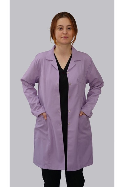 safaforma Women's Classic Collar Purple Color Work Apron