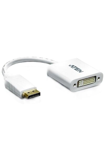 Aten Cablu video, DisplayPort (M) la DVI-I DL (M), alb